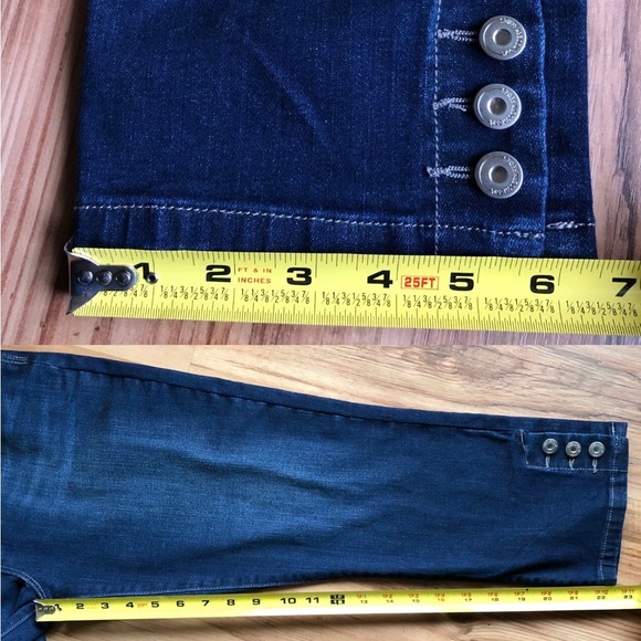 LEE Modern Series Capri Jeans Jayla Button Hem Midrise Fit Blue Size 6 Women’s - Picture 11 of 16